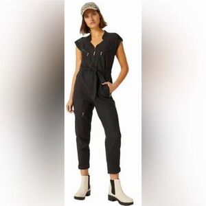 Anthropologie Black Utility Jumpsuit